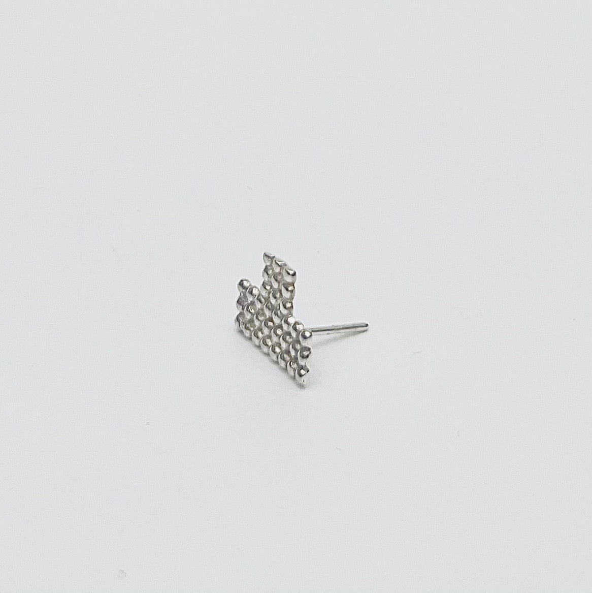 dekoboko T Shape Single Stud Earring / Silver