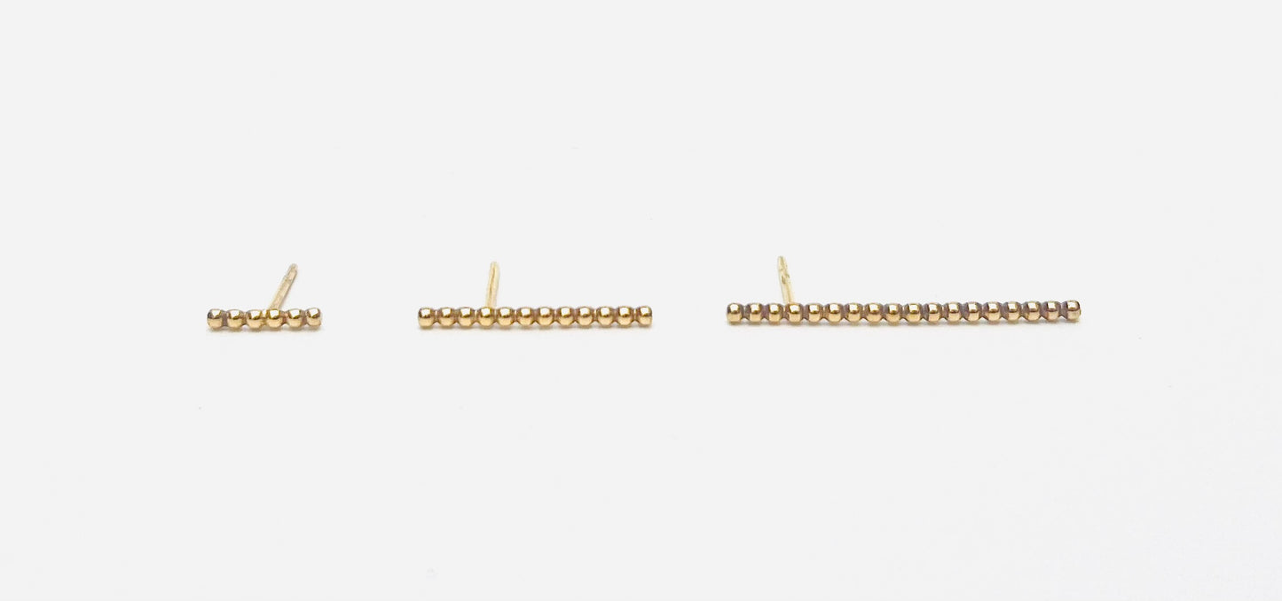 sasasa Short Stick Single Stud Earring / 18ct Gold Vermeil