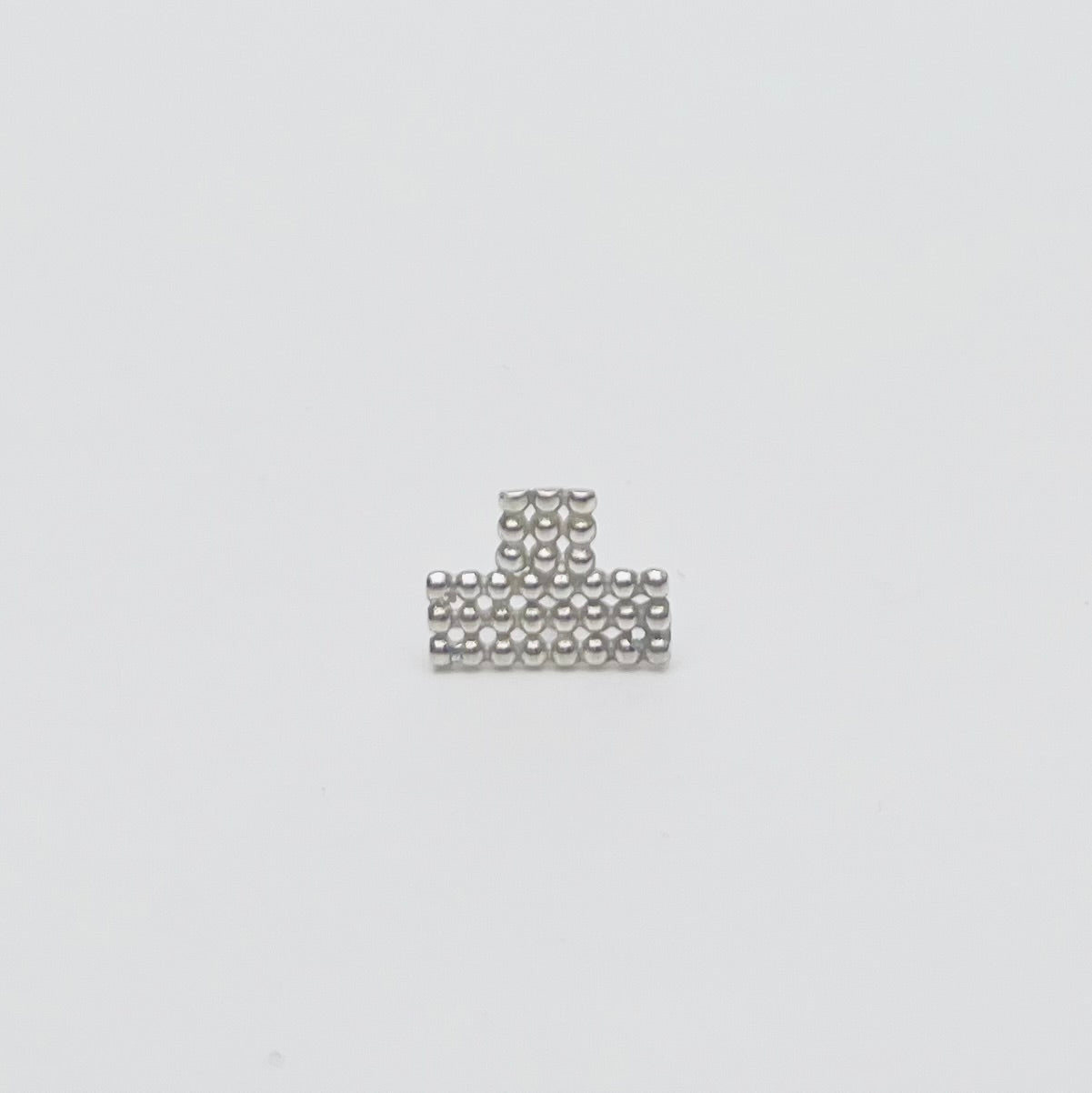 dekoboko T Shape Single Stud Earring / Silver