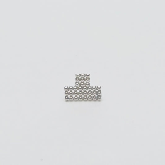 dekoboko T Shape Single Stud Earring / Silver