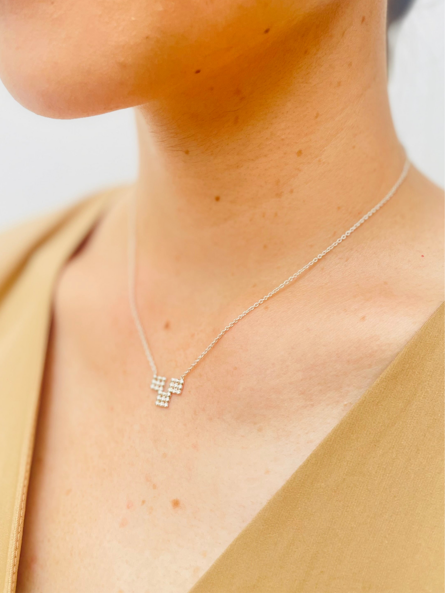 dekoboko Reconstructed Triple Square Necklace / Silver