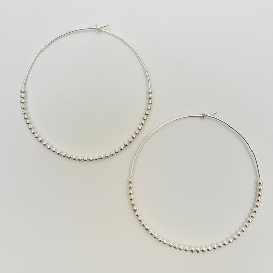 puchipuchi Hoop Earrings (Pair) Large / Silver