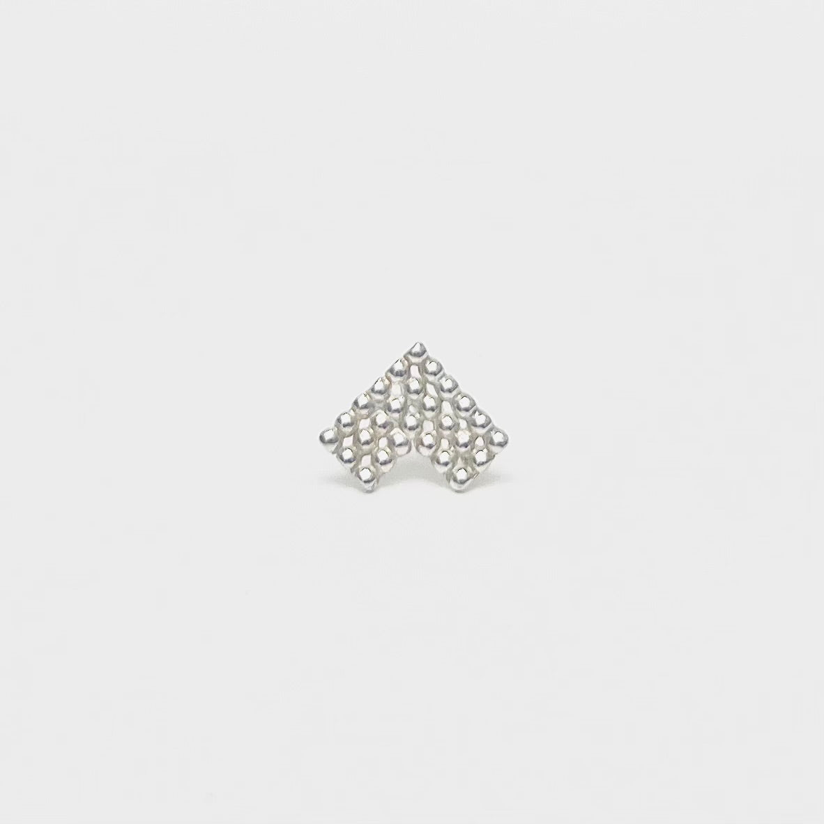 dekoboko L Shape Single Stud Earring / Silver