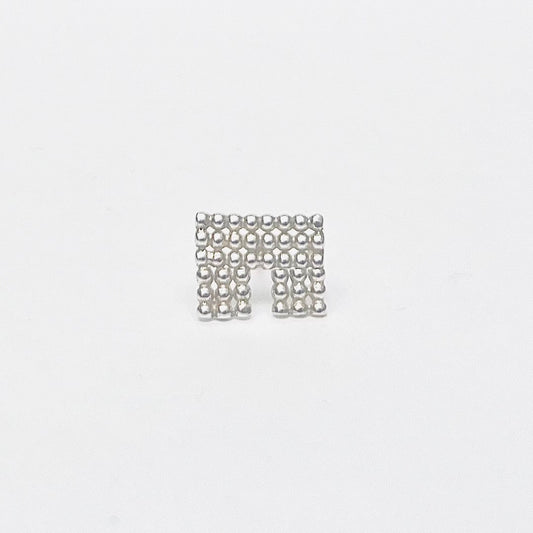 dekoboko Arch Shape Single Stud Earring / Silver